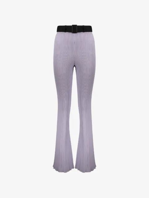 Ellery belted ribbed-knit trousers