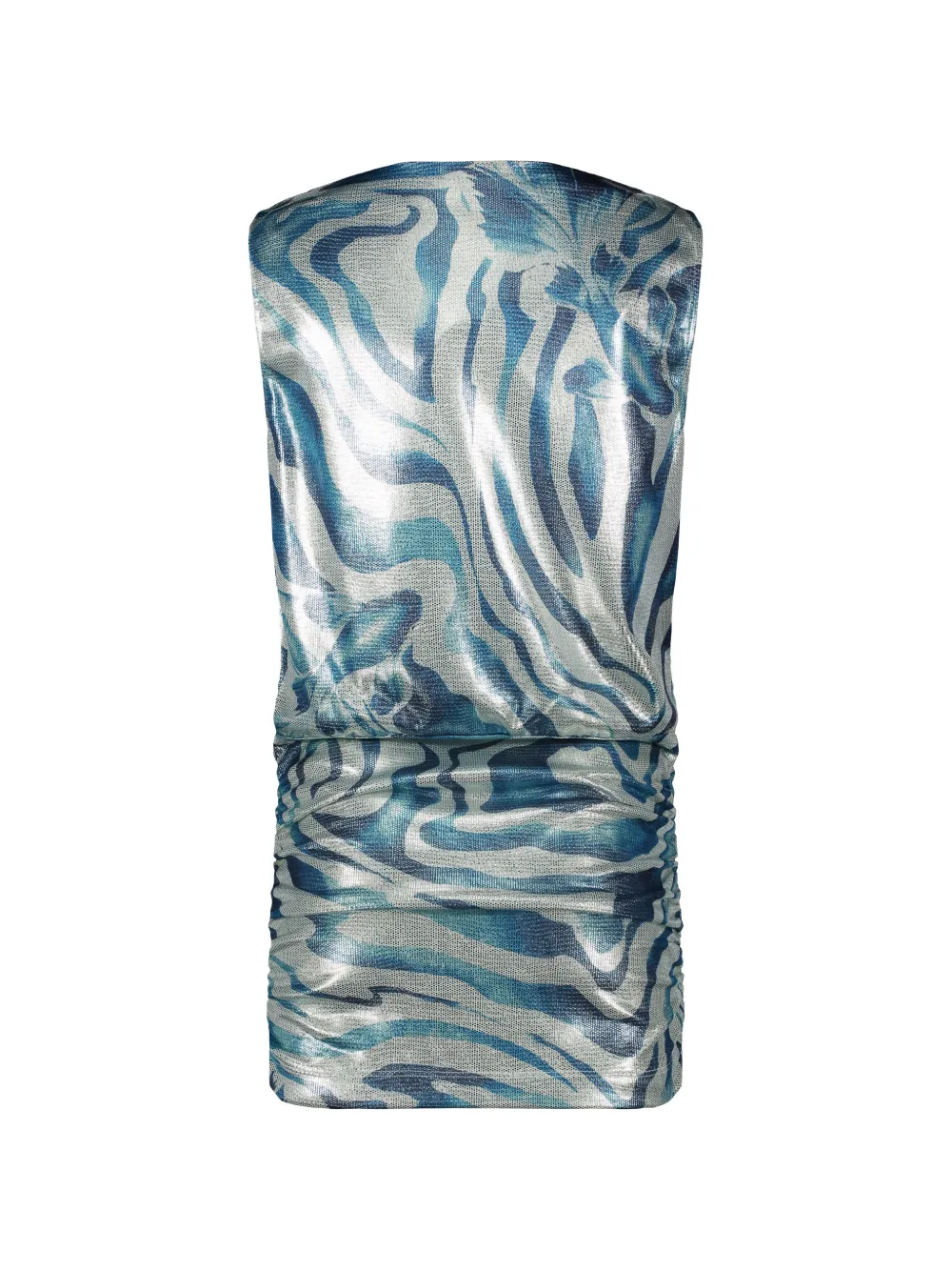 Alberta Ferretti Mini-jurk met abstracte print Zilver