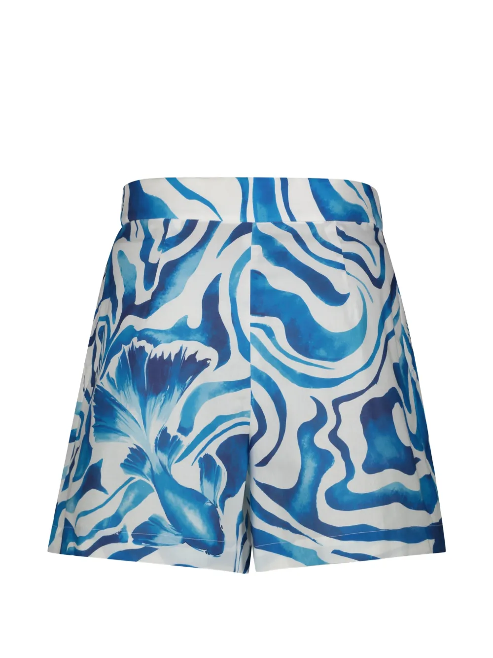 Alberta Ferretti Shorts met artistieke print Blauw