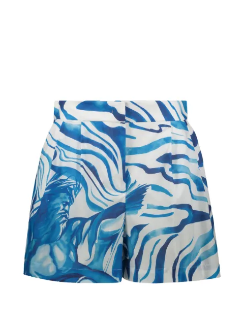 Alberta Ferretti pantalones cortos holgados con estampado artístico