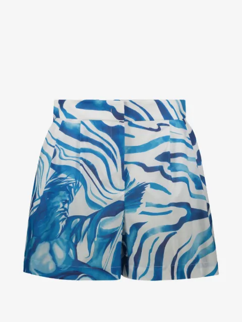 Alberta Ferretti artistic-print lose-fit shorts