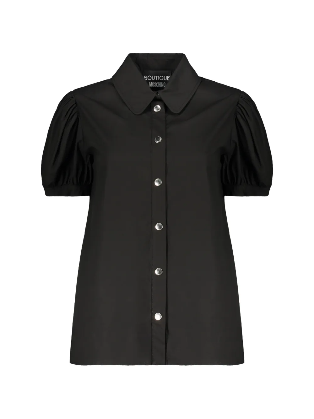 Boutique Moschino puff-sleeve short-sleeve shirt - Schwarz