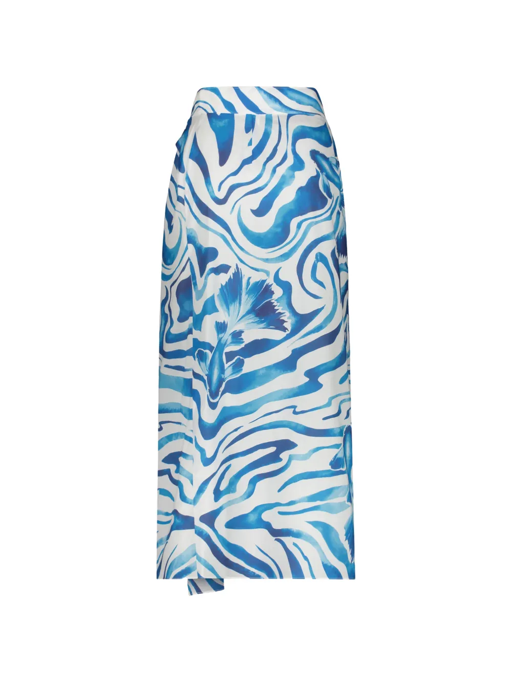 Alberta Ferretti Asymmetrische rok met grafische print Blauw