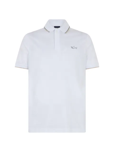 Paul & Shark logo-embroidered tipped polo shirt