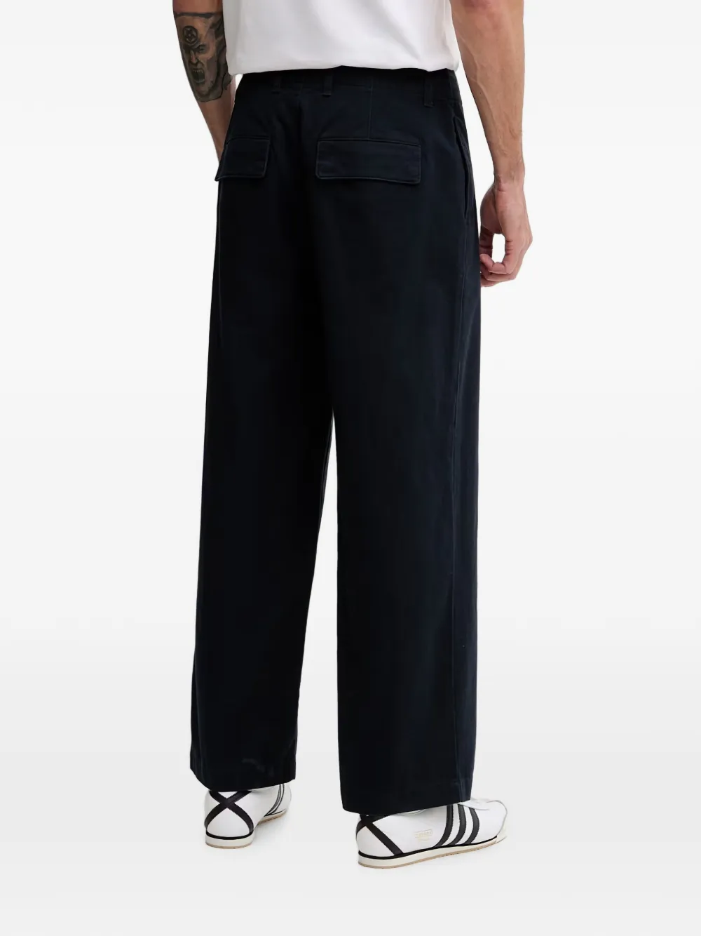 Ea7 Emporio Armani Broek met logopatch Blauw