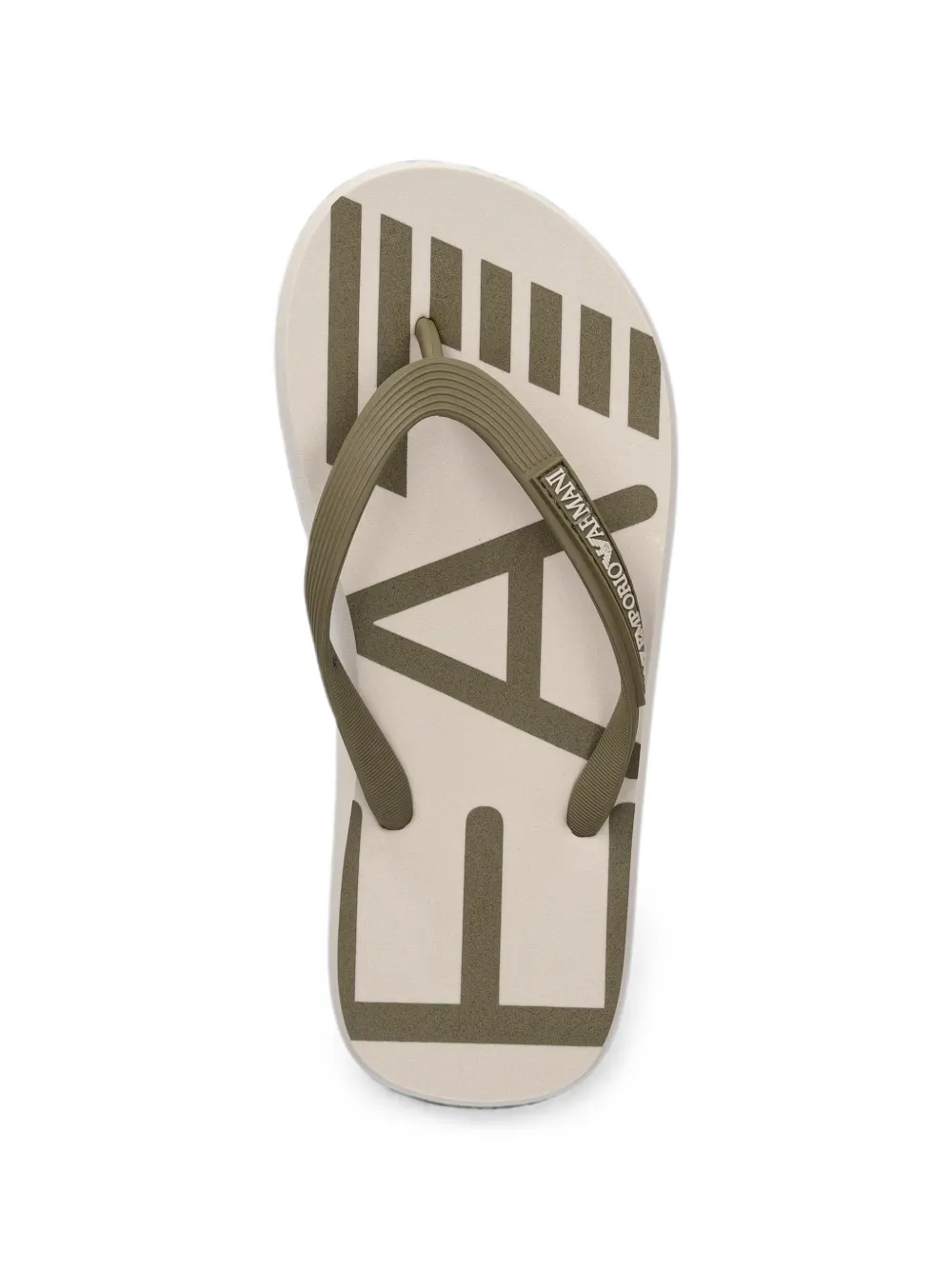 Ea7 Emporio Armani Teenslippers met logo Beige