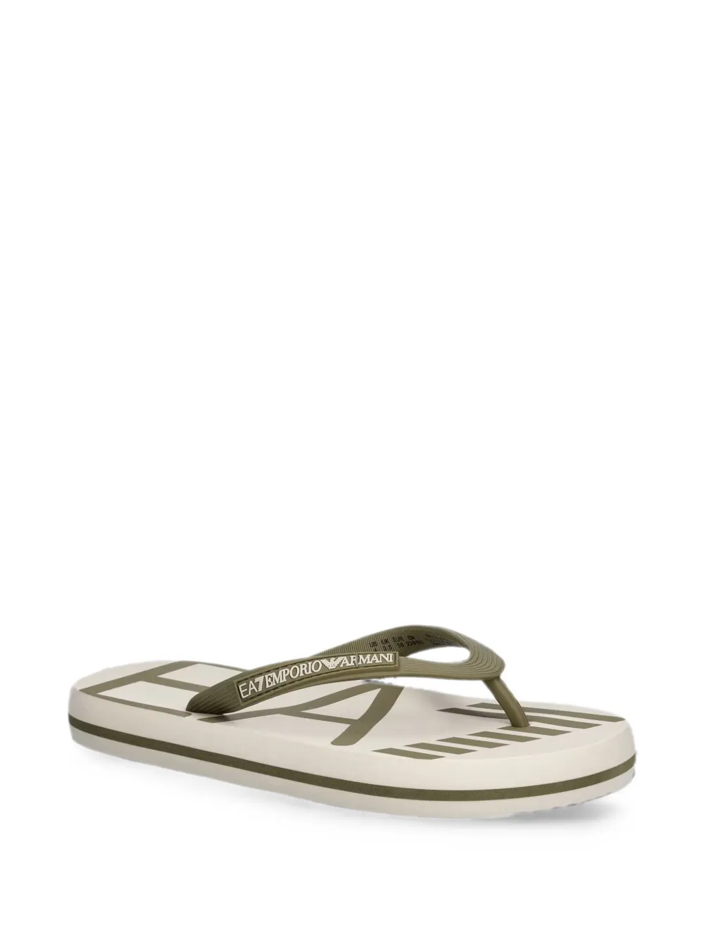 Ea7 Emporio Armani Teenslippers met logo Beige