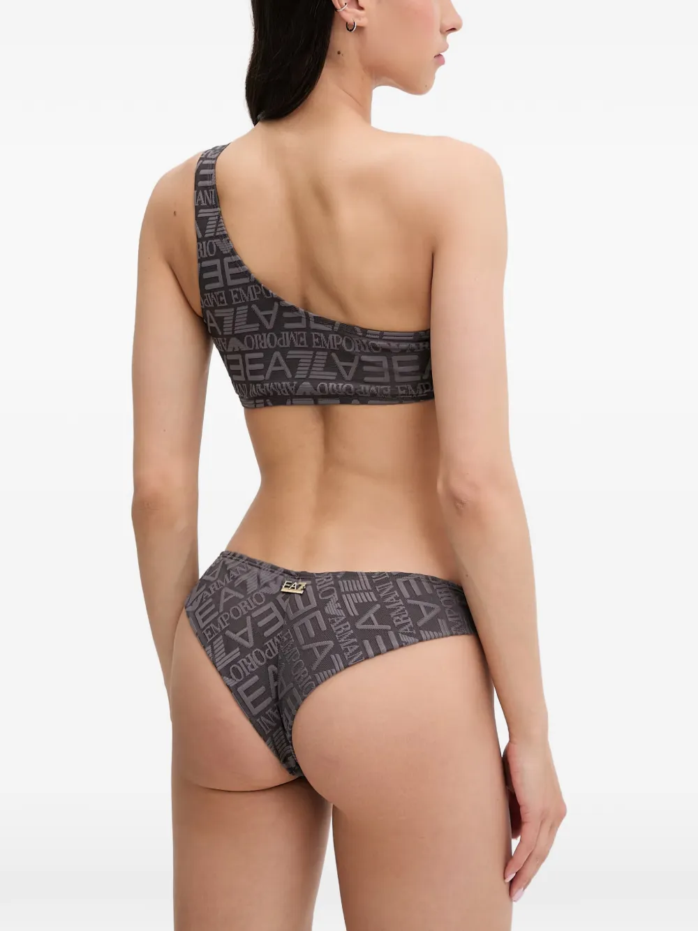 Ea7 Emporio Armani Asymmetrische bikinitop Grijs