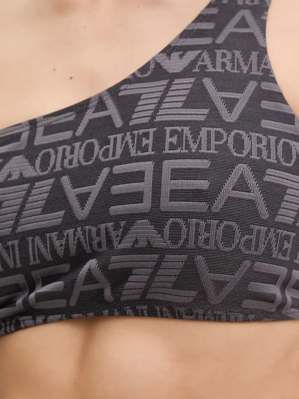 Ea7 Emporio Armani Asymmetrische bikinitop Grijs