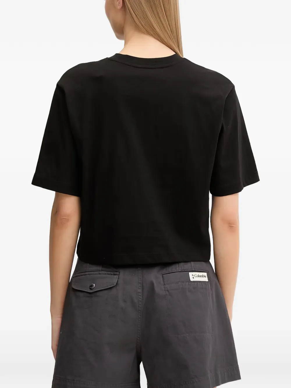 Ea7 Emporio Armani T-shirt met logopatch Zwart