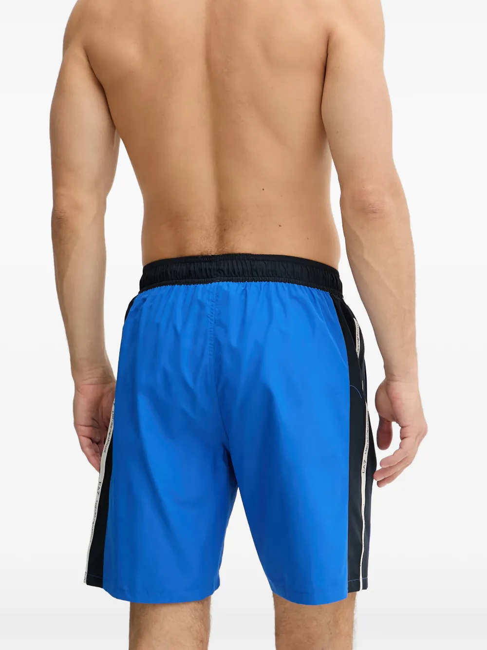 Ea7 Emporio Armani Zwembroek met logoband Blauw