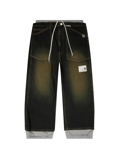 Maison MIHARA YASUHIRO layered-design loose-fit jeans