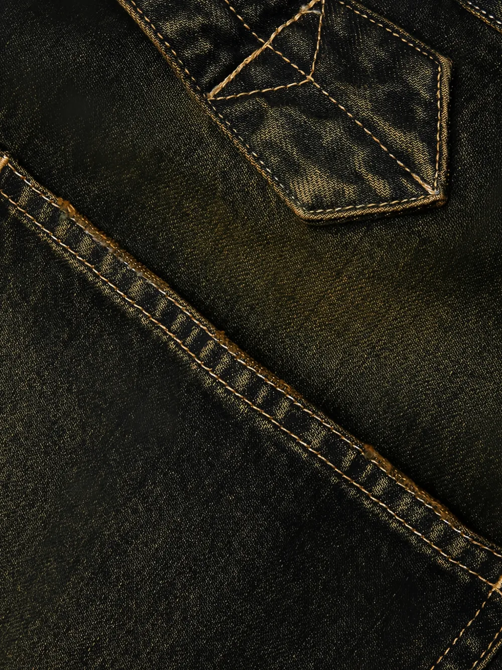 Maison MIHARA YASUHIRO Ruimvallende jeans met gelaagd design Blauw