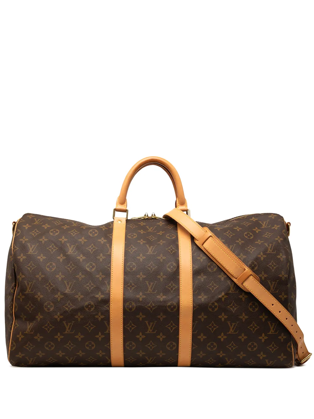 Louis Vuitton Pre-Owned Borsa da viaggio Keepall Bandouliere 55 con monogramma 2000 - Marrone