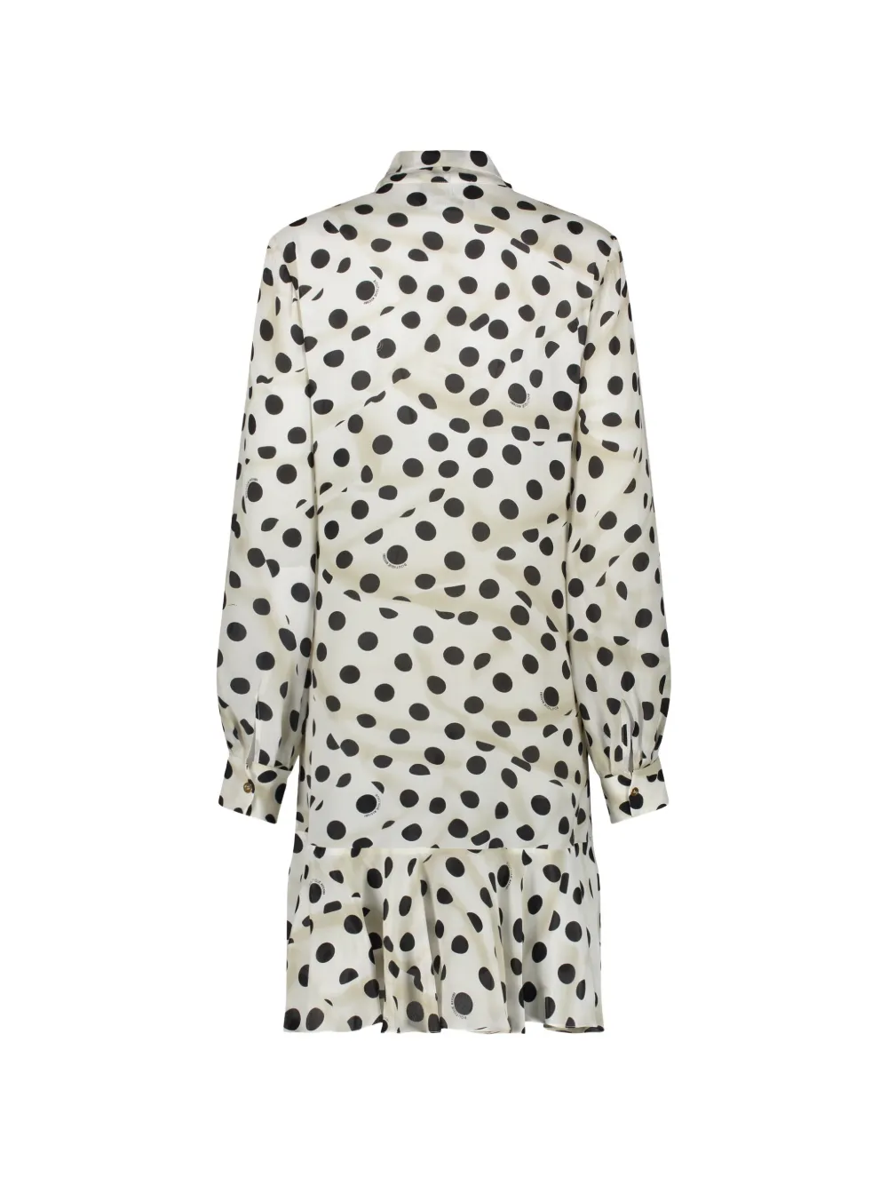 Boutique Moschino Mini-jurk met stippen en ruches Beige