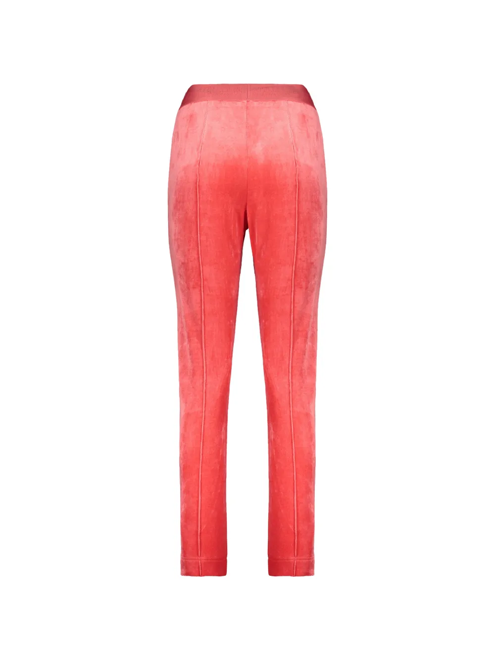 Alberta Ferretti Broek met fluwelen-effect en logoband Rood