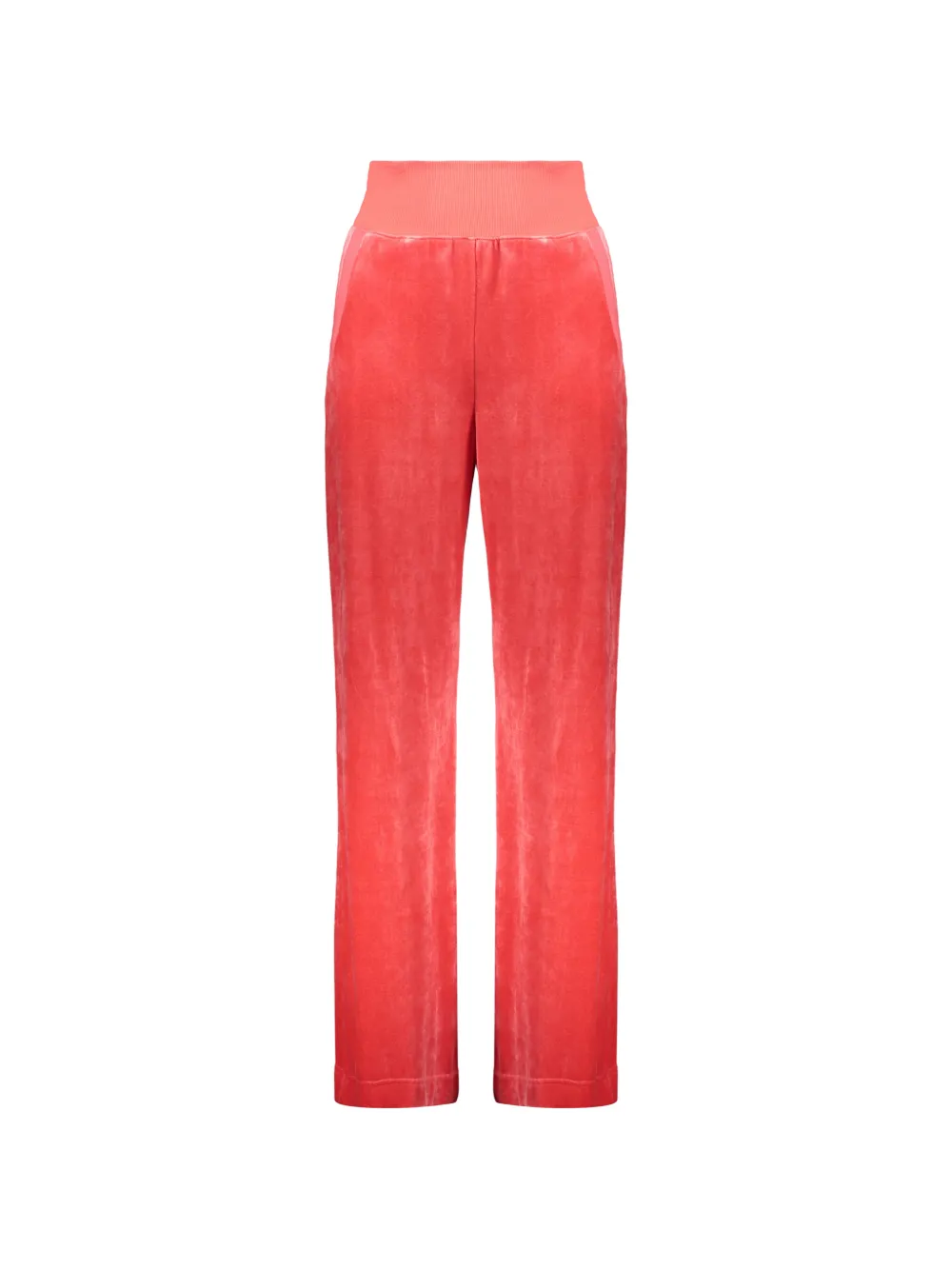 Alberta Ferretti velvet-effect track pants - Rosso