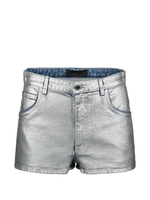 Alberta Ferretti metallic-finish five-pocket shorts