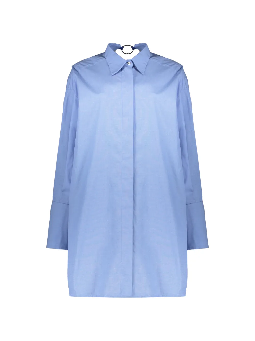Ellery ring-detail long-sleeve shirt - Blu