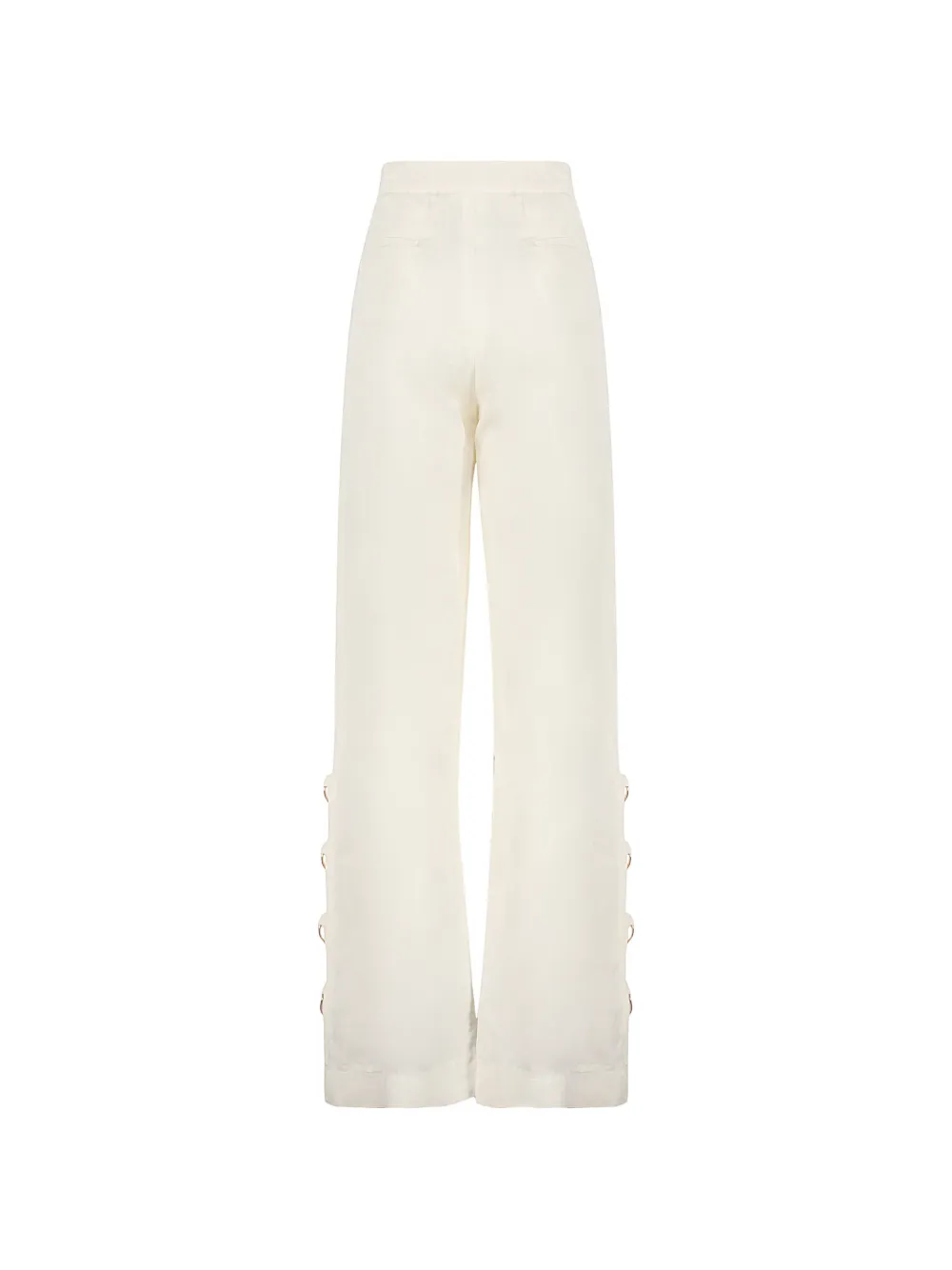 Ellery Flared broek met satijnen afwerking Wit