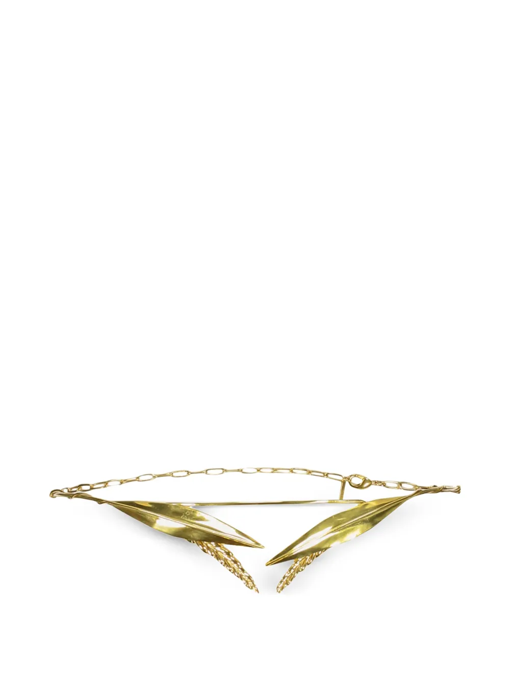Ellery leaf-detail chain-link necklace - Oro