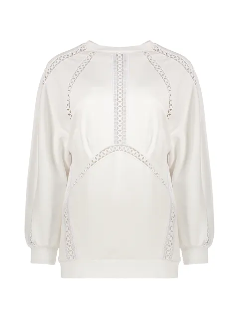 Alberta Ferretti blusa con ribete de encaje