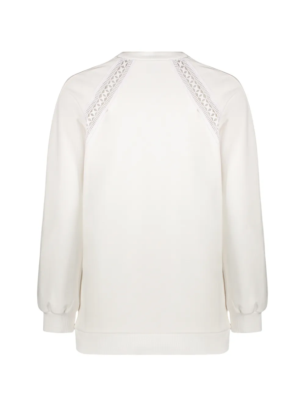 Alberta Ferretti Shirt met afwerking van kant Wit