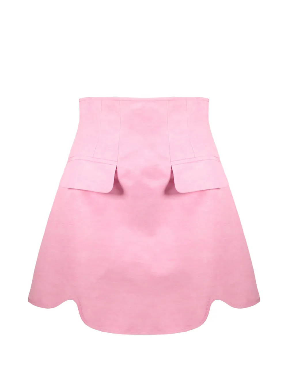 Ellery scalloped-hem pocket-detail mini skirt - Rosa