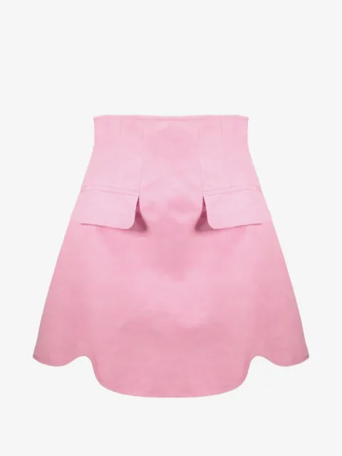 Ellery scalloped-hem pocket-detail mini skirt