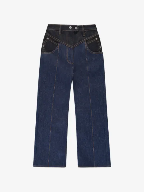 Ellery contrast-stitch panelled jeans
