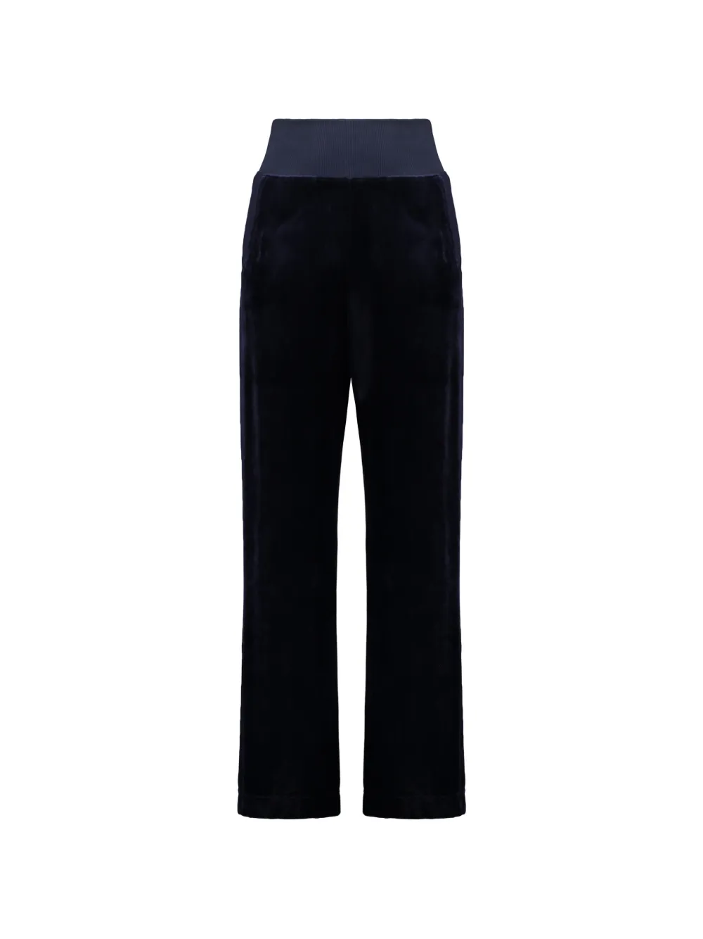 Alberta Ferretti velvet-effect straight-leg trousers - Blue