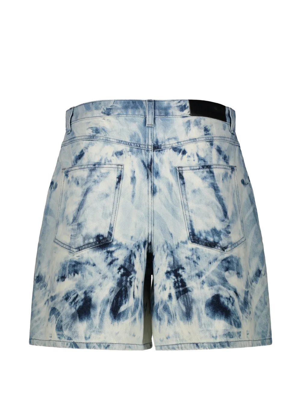 Alberta Ferretti Denim shorts met marmer-effect Blauw
