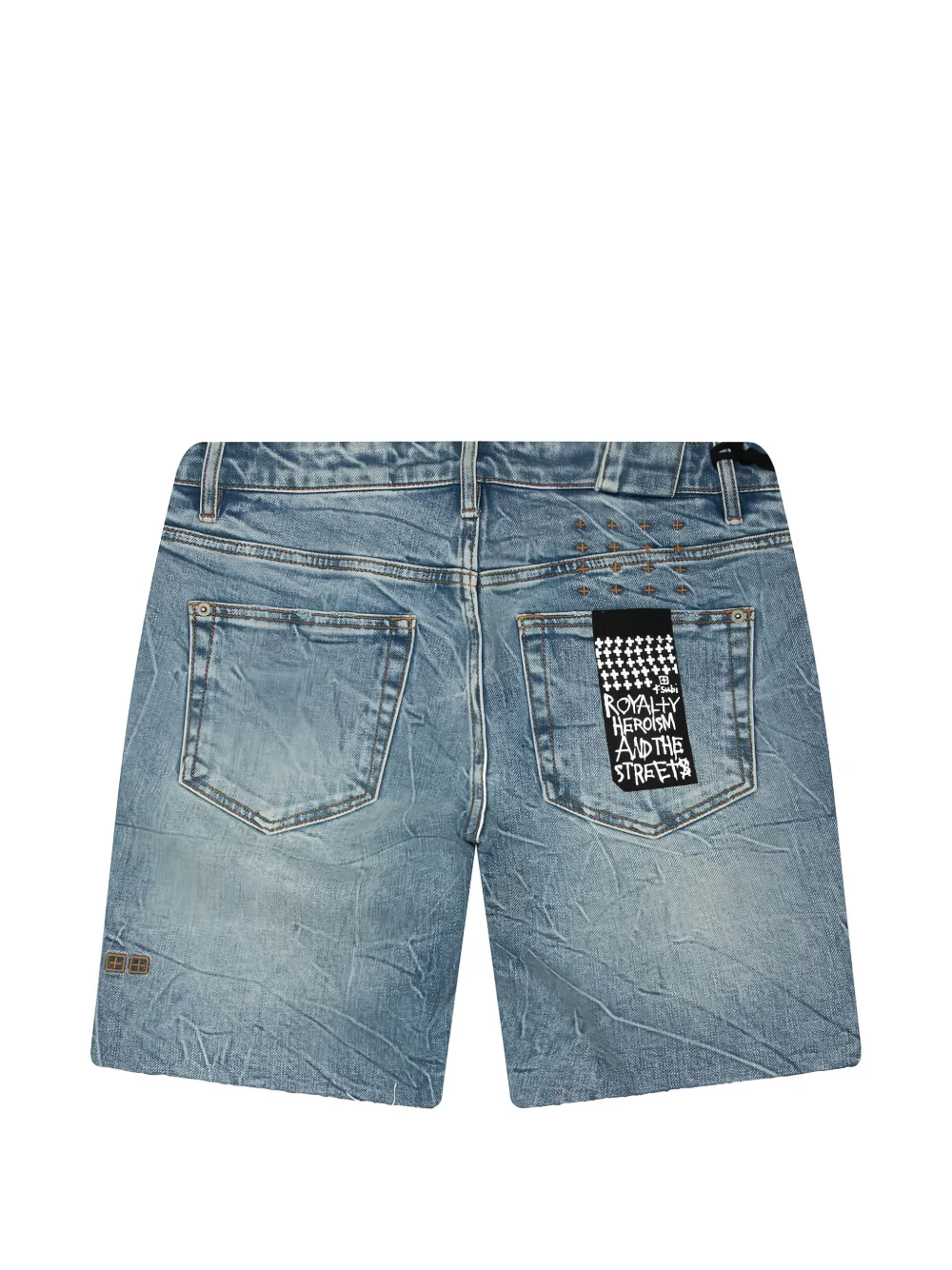 Ksubi Chopper gerafelde shorts Blauw
