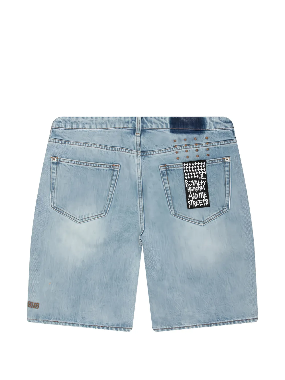 Ksubi Anti K shorts met borduurwerk Blauw