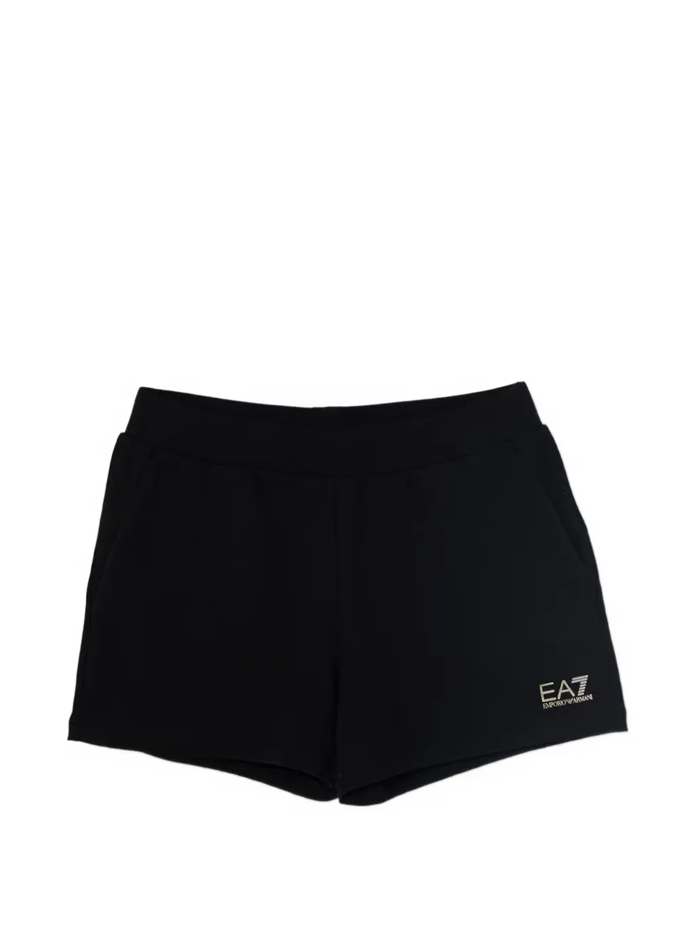 Emporio Armani Kids EA7 logo-print shorts - Nero