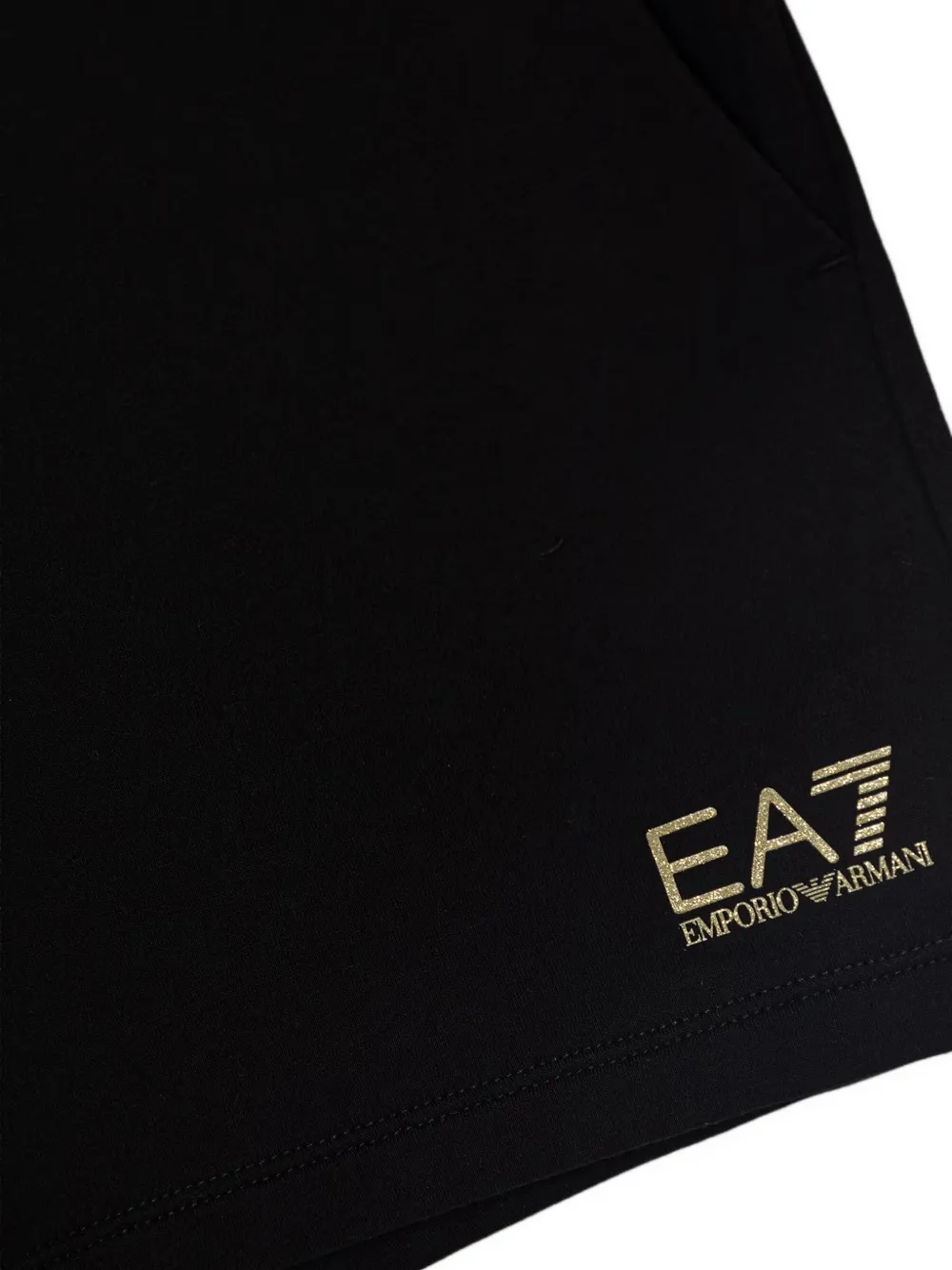 Emporio Armani Kids EA7 shorts met logo-print Zwart