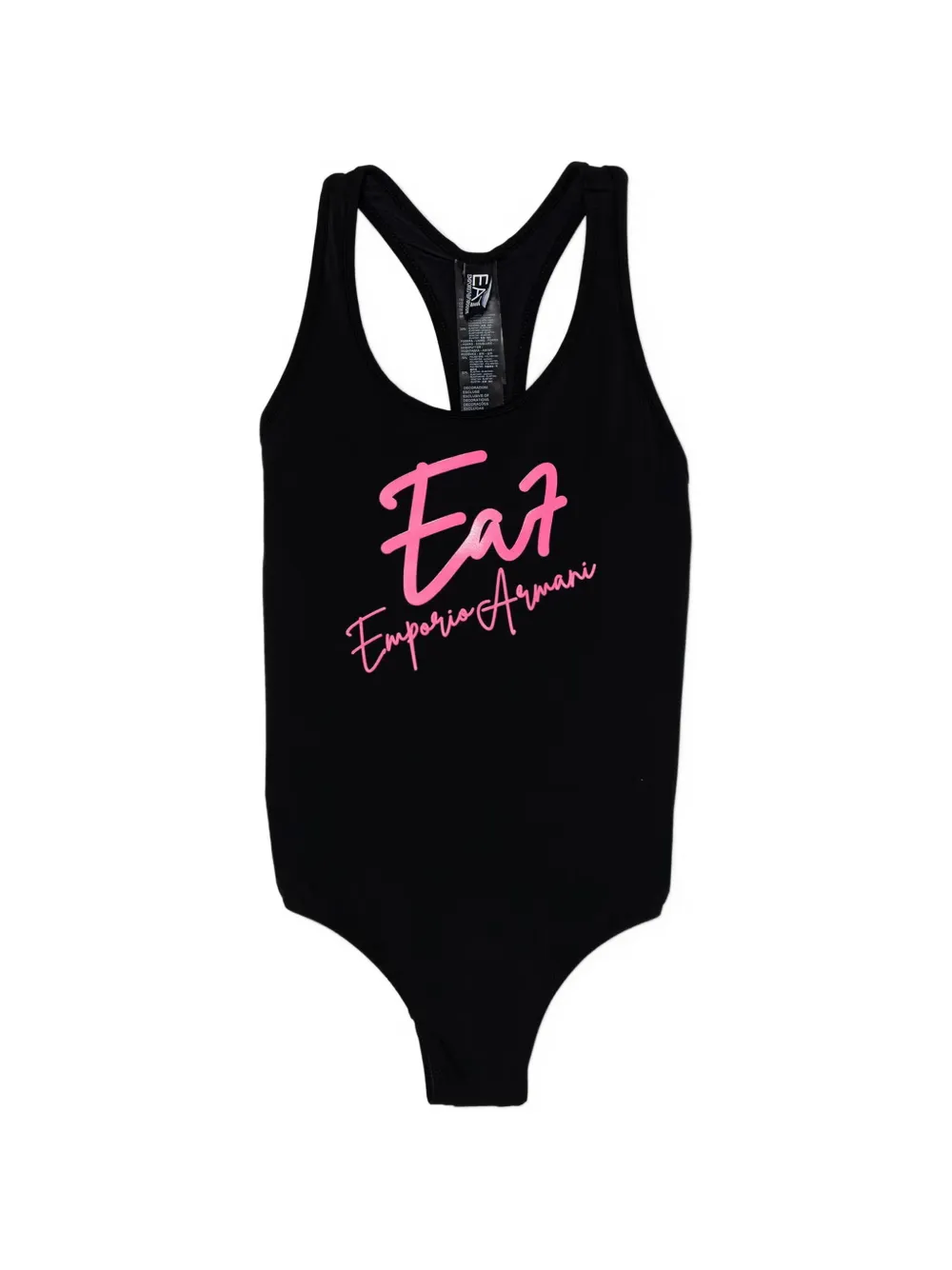 Emporio Armani Kids EA7 logo-print swimsuit - Schwarz