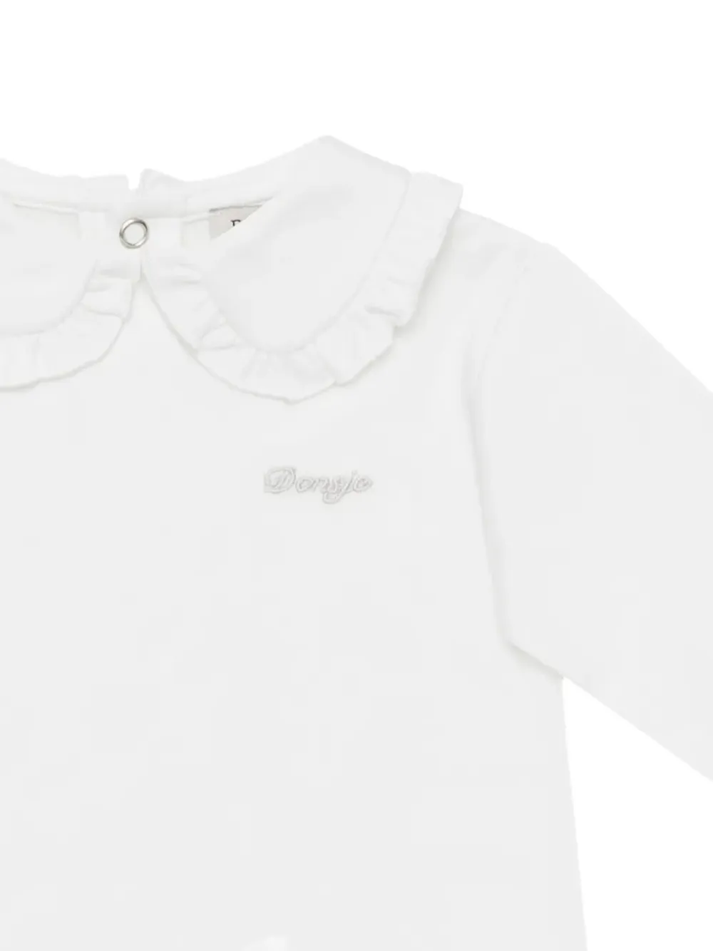 Donsje Dovie ruffled-collar bodysuit Wit