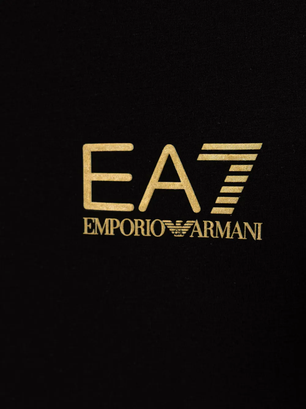 Emporio Armani Kids EA7 T-shirt met logoprint Zwart