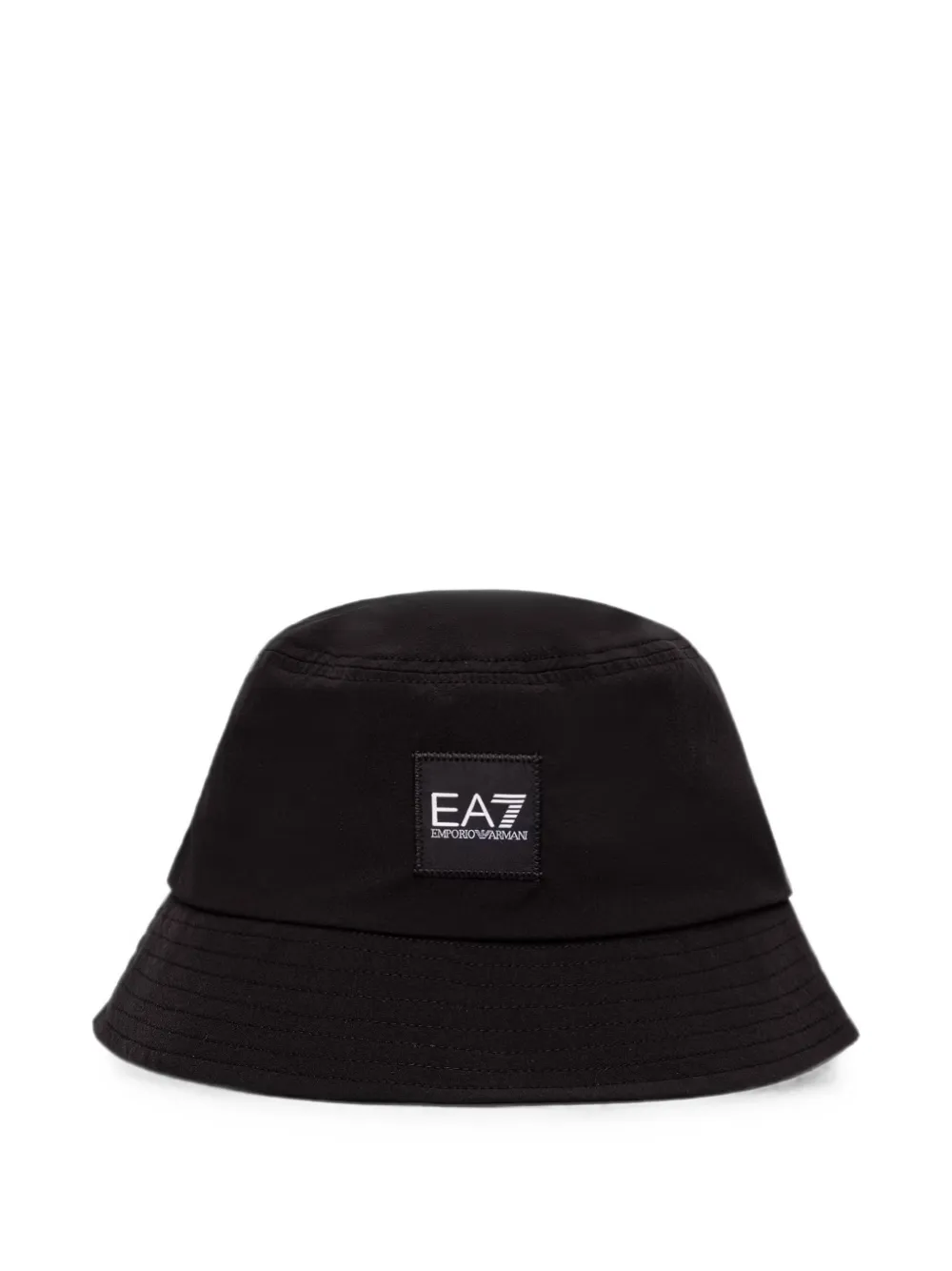 Ea7 Emporio Armani logo-patch bucket hat - Nero