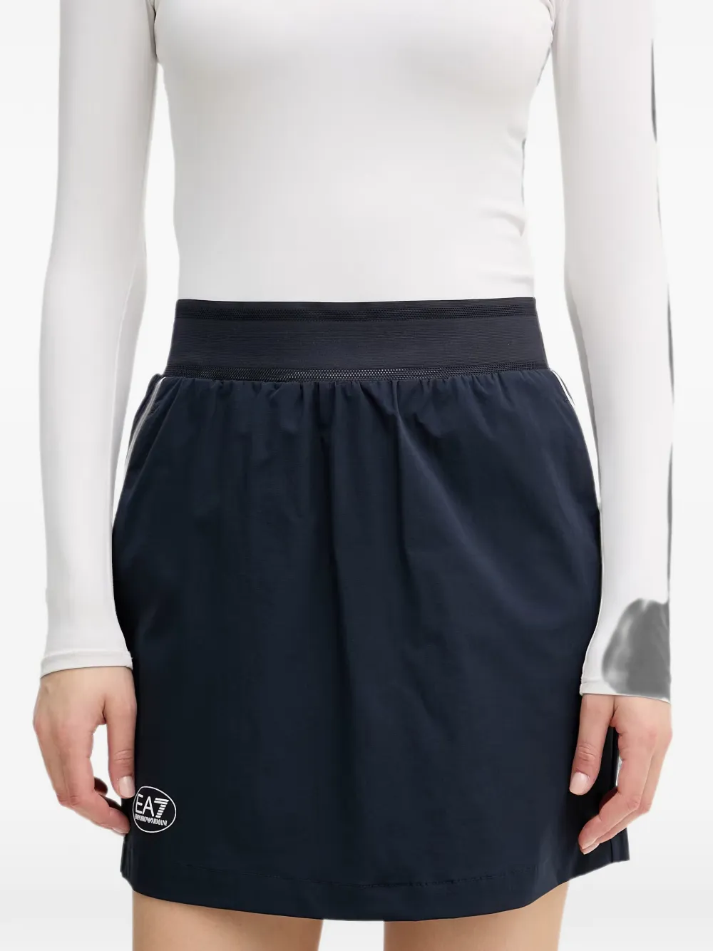 Ea7 Emporio Armani Active mini-rok met logoprint Blauw