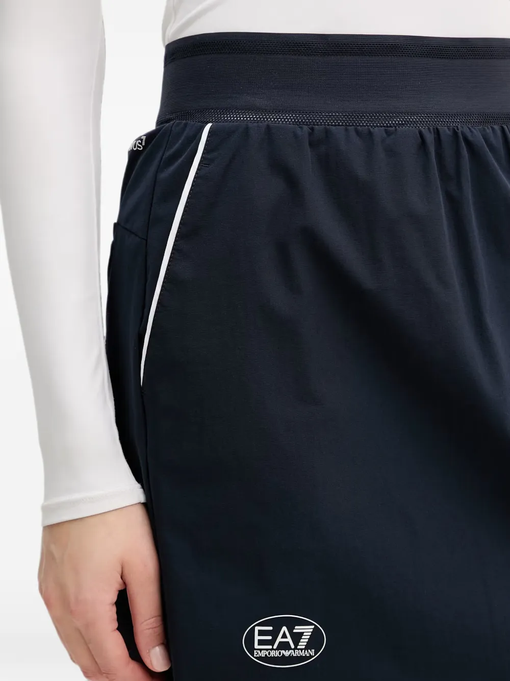 Ea7 Emporio Armani Active mini-rok met logoprint Blauw