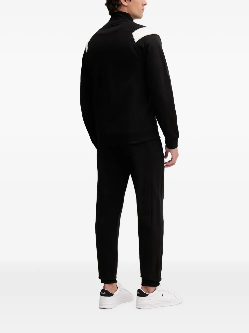 Ea7 Emporio Armani Trainingspak met contrasterend vlak en rits Zwart
