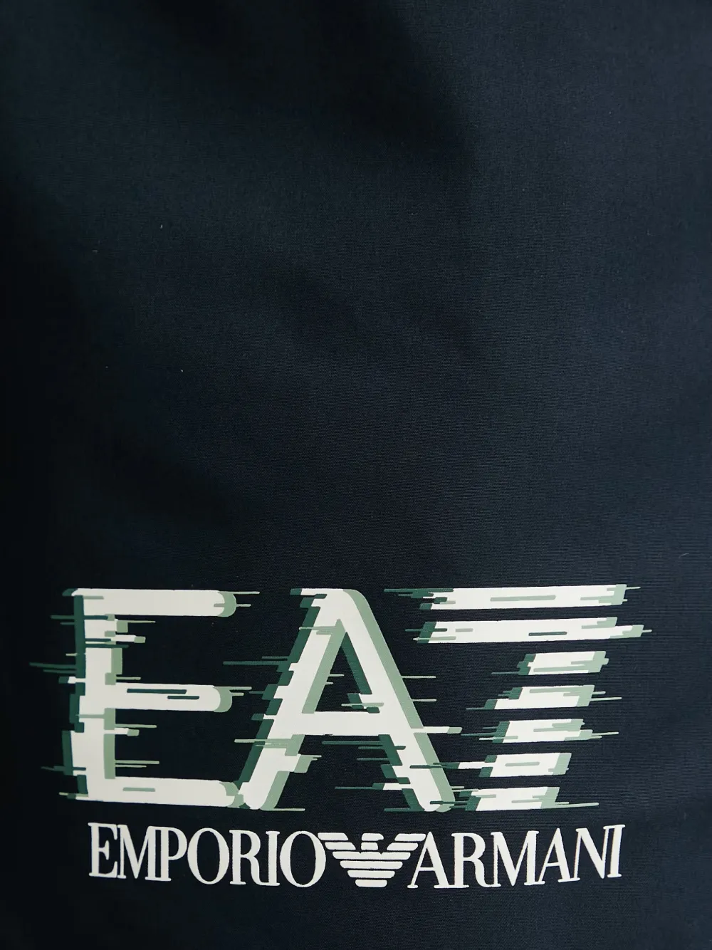 Ea7 Emporio Armani Zwembroek met logoprint en trekkoord Blauw