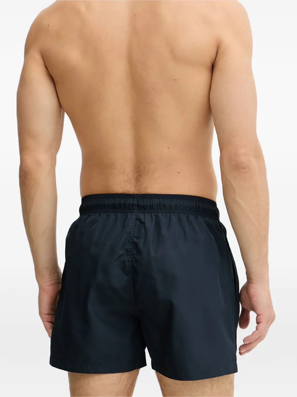 Ea7 Emporio Armani Zwembroek met logoprint en trekkoord Blauw