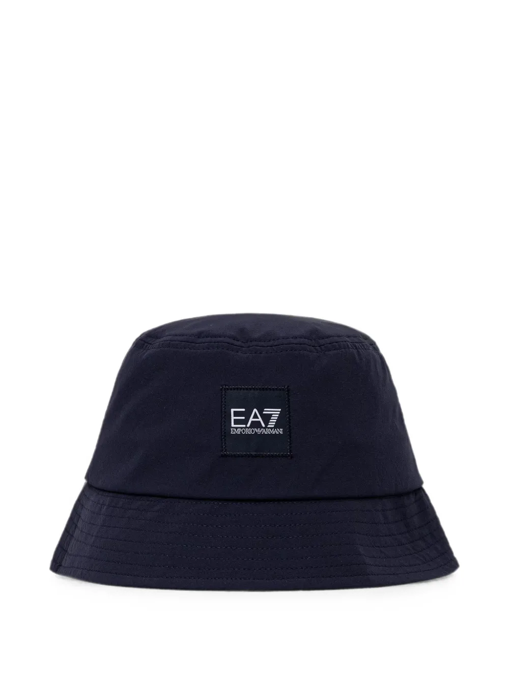 Ea7 Emporio Armani logo-patch bucket hat - Blu