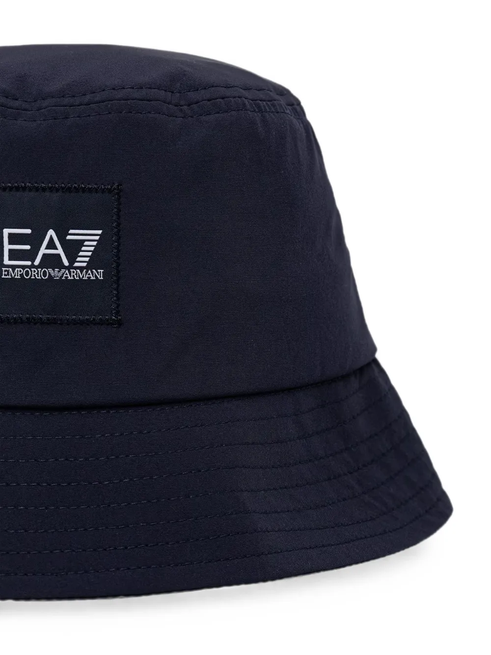 Ea7 Emporio Armani Vissershoed met logopatch Blauw