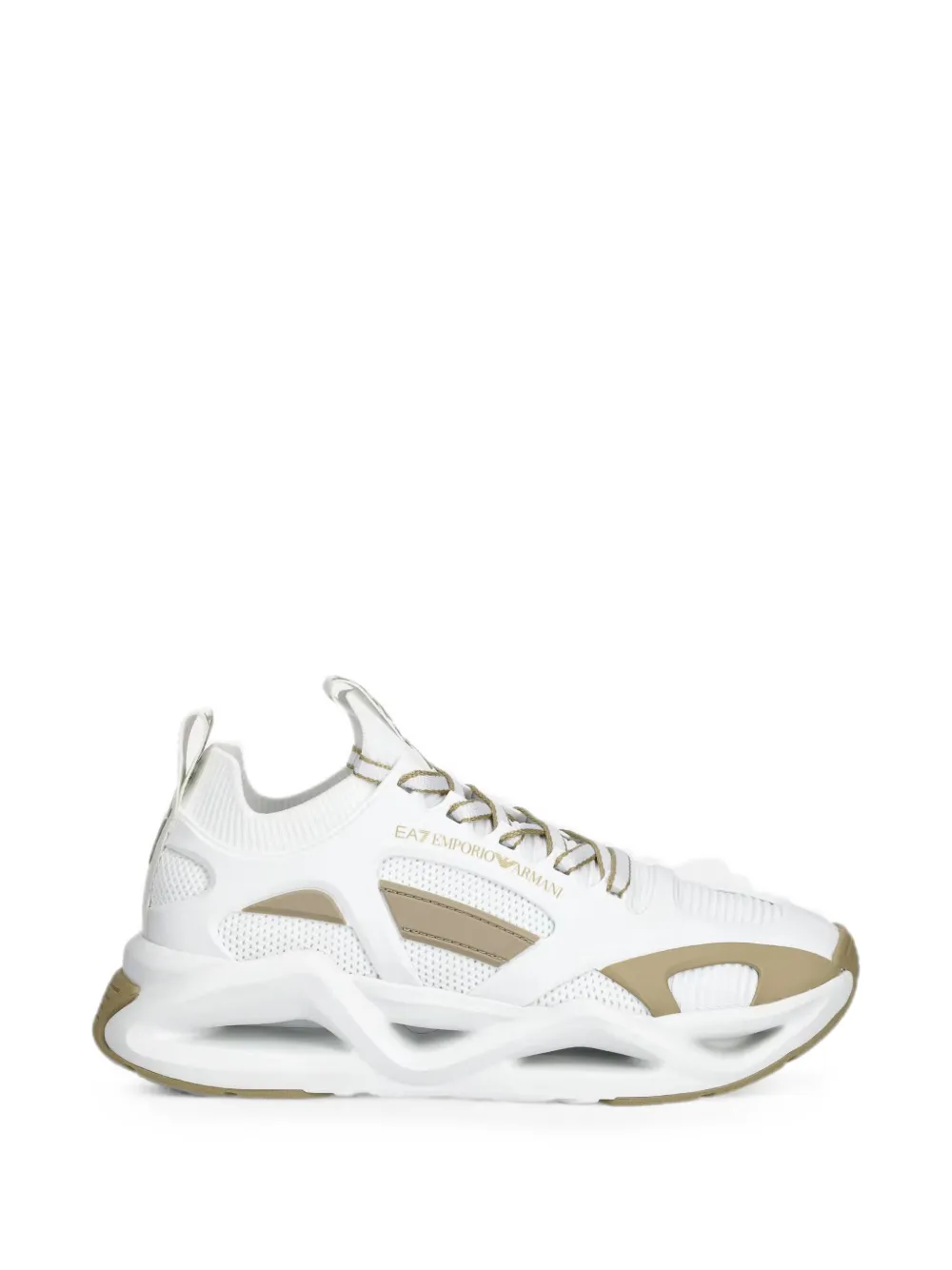 Ea7 Emporio Armani logo-print sneakers - Bianco