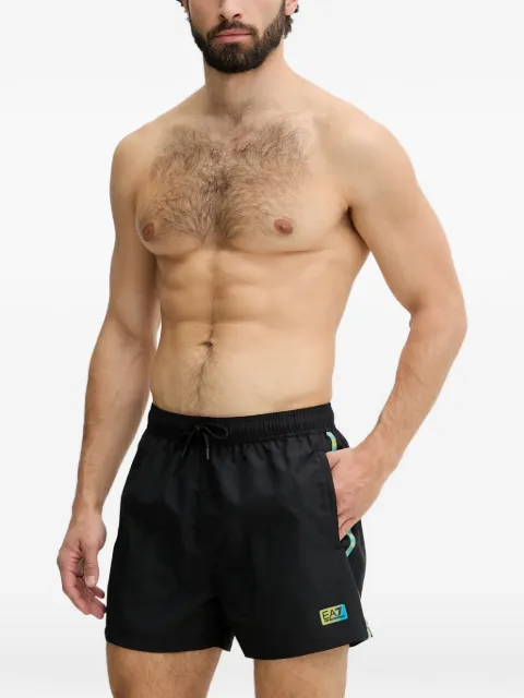 Ea7 Emporio Armani logo-patch drawstring swim shorts