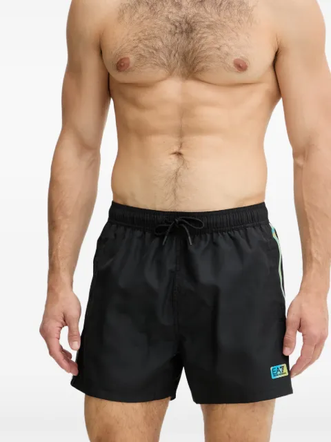 Ea7 Emporio Armani logo-patch drawstring swim shorts
